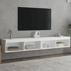 Vidaxl tv-meubels met led-verlichting 2 st 100x30x30 cm wit