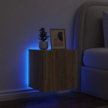 Vidaxl tv-wandmeubel met led-verlichting 40,5x35x40 cm sonoma eiken