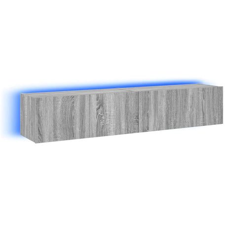 Vidaxl tv-wandmeubels met led 2 st 80x35x31 cm grijs sonoma