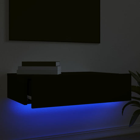 Vidaxl tv-meubel met led-verlichting 60x35x15,5 cm zwart