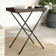 Vidaxl dienbladtafel inklapbaar 65x40x75 cm poly rattan bruin
