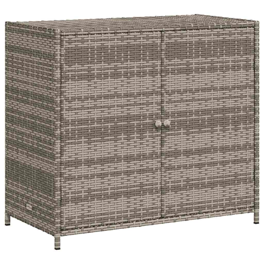 Vidaxl tuinkast 83x45x76 cm poly rattan grijs