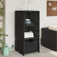 Vidaxl tuinkast 50x55x115 cm poly rattan zwart