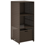 Vidaxl tuinkast 50x55x115 cm poly rattan bruin
