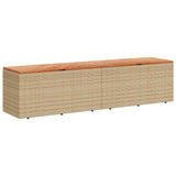 Vidaxl tuinbox 220x50x54 cm poly rattan en acaciahout beige