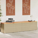 Vidaxl tuinbox 220x50x54 cm poly rattan en acaciahout beige
