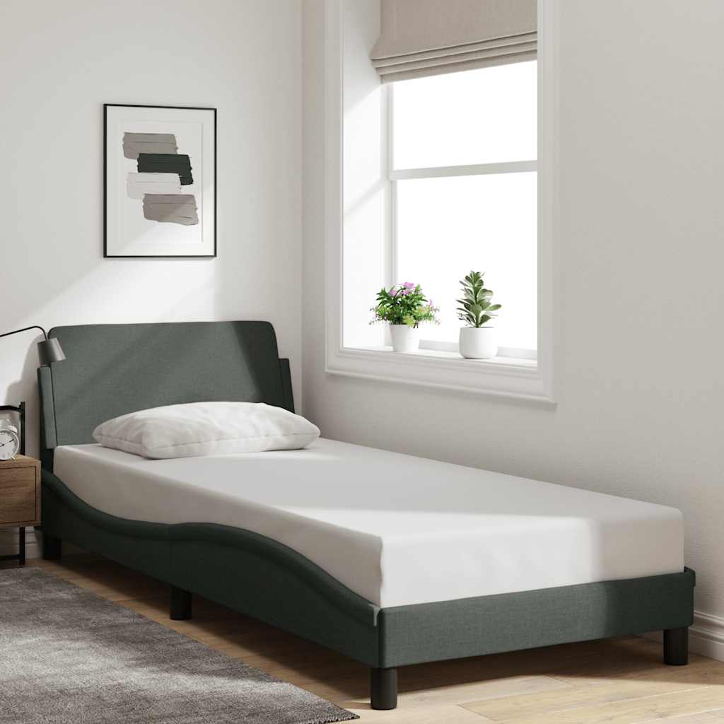 Vidaxl bedframe dover 80x200 cm stof donkergrijs