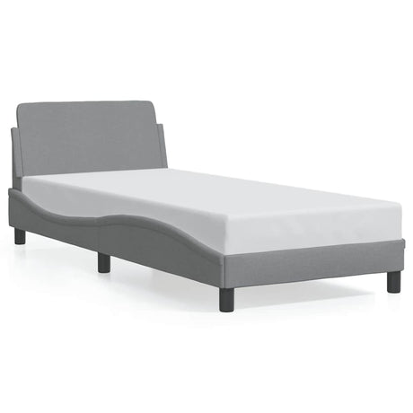 Vidaxl bedframe dover 90x190 cm stof lichtgrijs
