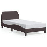 Vidaxl bedframe dover 90x190 cm stof donkerbruin