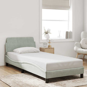 Vidaxl bedframe dover 90x190 cm fluweel lichtgrijs
