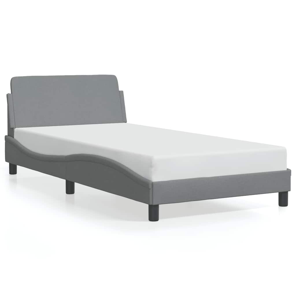 Vidaxl bedframe dover 100x200 cm stof lichtgrijs