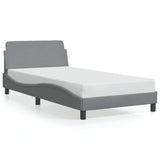 Vidaxl bedframe dover 100x200 cm stof lichtgrijs