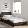 Vidaxl bedframe dover 100x200 cm stof donkerbruin