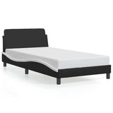 Vidaxl bedframe dover kunstleer zwart en wit 100x200 cm