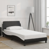 Vidaxl bedframe dover kunstleer zwart en wit 100x200 cm
