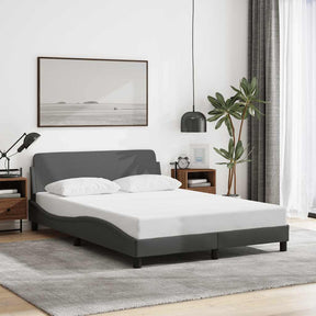 Vidaxl bedframe dover 120x200 cm stof donkergrijs
