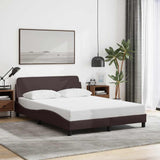 Vidaxl bedframe dover 120x200 cm stof donkerbruin