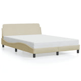 Vidaxl bedframe dover 120x200 cm stof crèmekleurig