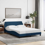 Vidaxl bedframe met hoofdeinde dover 120x200 cm stof blauw