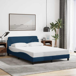 Vidaxl bedframe met hoofdeinde dover 120x200 cm stof blauw