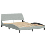 Vidaxl bedframe dover 120x200 cm fluweel lichtgrijs
