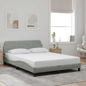 Vidaxl bedframe dover 120x200 cm fluweel lichtgrijs