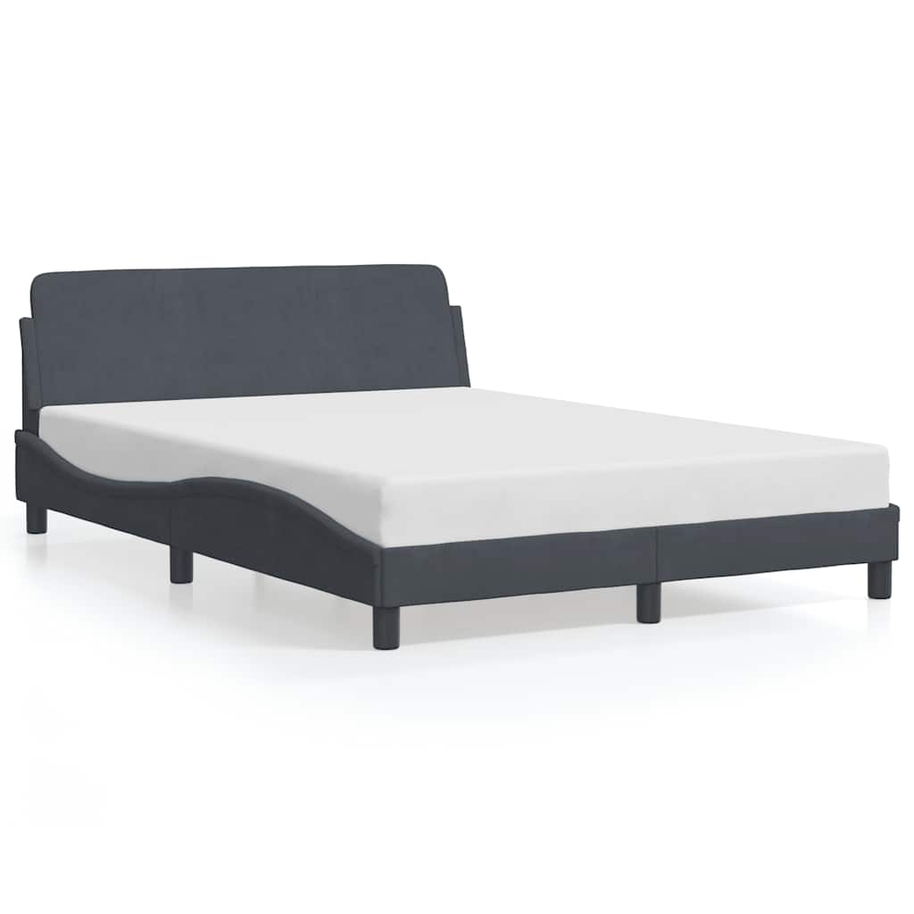 Vidaxl bedframe dover 120x200 cm fluweel donkergrijs
