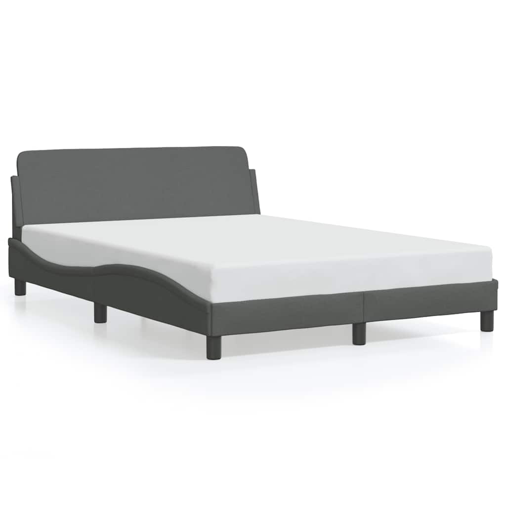Vidaxl bedframe dover stof donkergrijs 140x190 cm