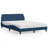 Vidaxl bedframe met hoofdeinde dover 140x190 cm stof blauw