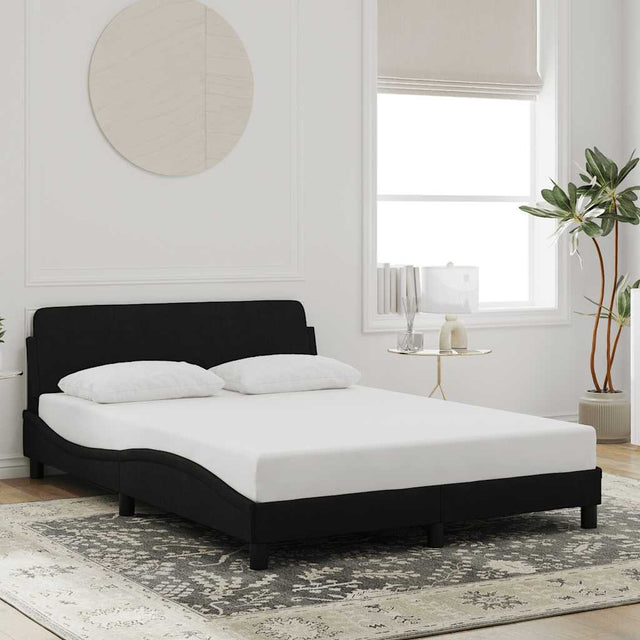Vidaxl bedframe dover 140x190 cm fluweel zwart