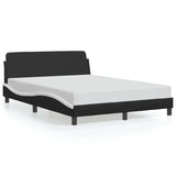 Vidaxl bedframe dover kunstleer zwart en wit 140x190 cm
