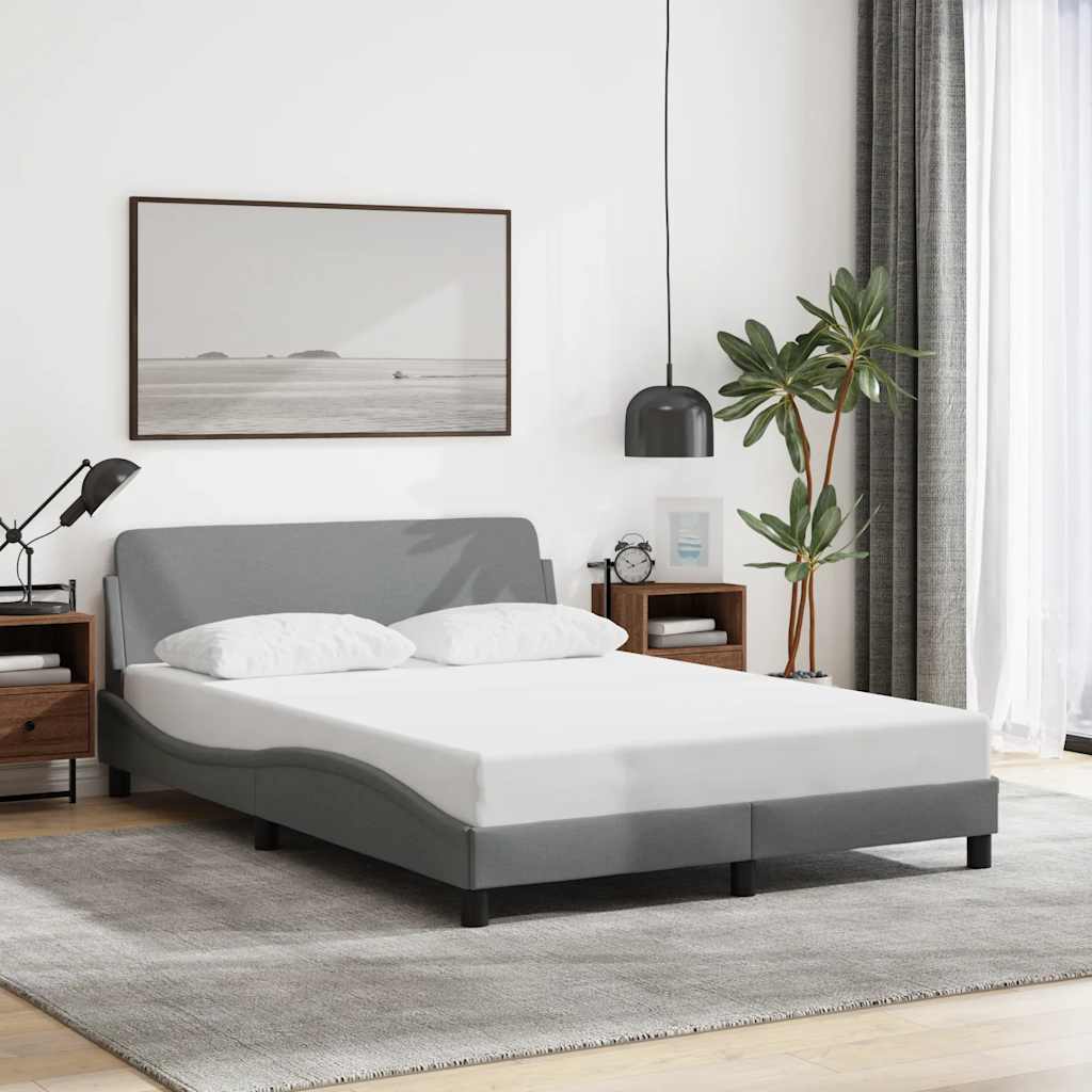 Vidaxl bedframe dover stof lichtgrijs 140x200 cm