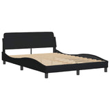 Vidaxl bedframe dover stof zwart 140x200 cm