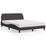 Vidaxl bedframe dover stof donkerbruin 140x200 cm