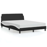 Vidaxl bedframe dover kunstleer zwart en wit 140x200 cm