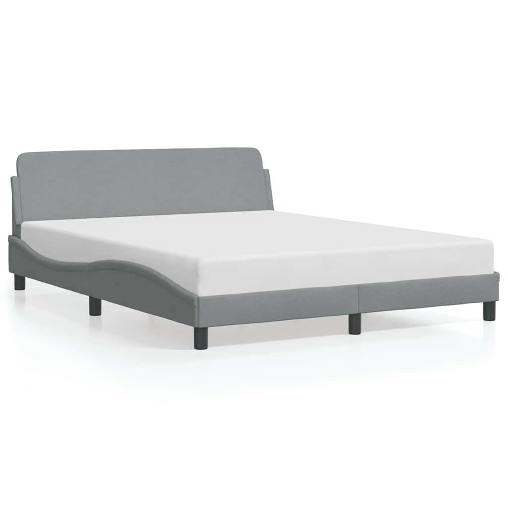 Vidaxl bedframe dover stof lichtgrijs 160x200 cm