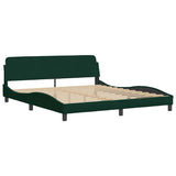 Vidaxl bedframe dover 180x200 cm fluweel donkergroen