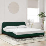 Vidaxl bedframe dover 180x200 cm fluweel donkergroen