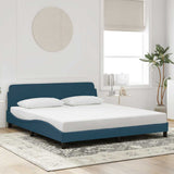 Vidaxl bedframe met hoofdeinde dover fluweel blauw 180x200 cm