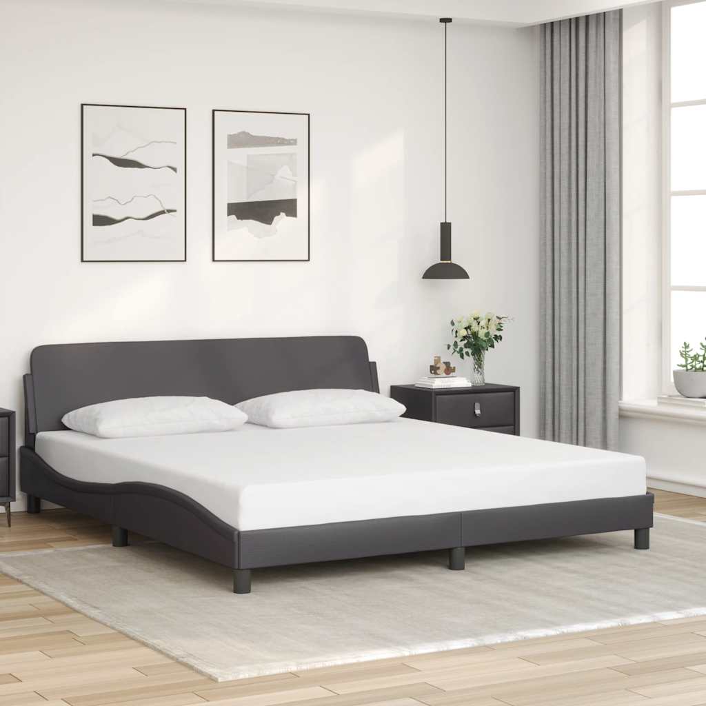 Vidaxl bedframe dover kunstleer grijs 180x200 cm