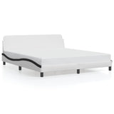 Vidaxl bedframe dover kunstleer wit en zwart 180x200 cm