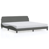 Vidaxl bedframe dover stof donkergrijs 200x200 cm