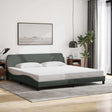Vidaxl bedframe dover stof donkergrijs 200x200 cm