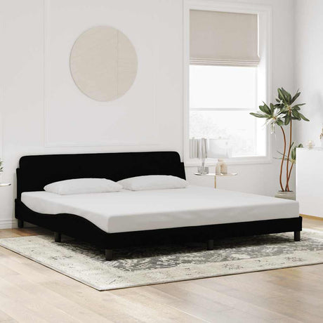 Vidaxl bedframe dover 200x200 cm fluweel zwart