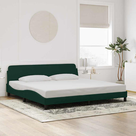 Vidaxl bedframe dover 200x200 cm fluweel donkergroen