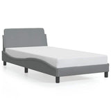 Vidaxl bedframe dover stof lichtgrijs 100x190 cm