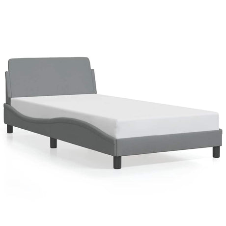 Vidaxl bedframe dover stof lichtgrijs 100x190 cm