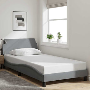 Vidaxl bedframe dover stof lichtgrijs 100x190 cm