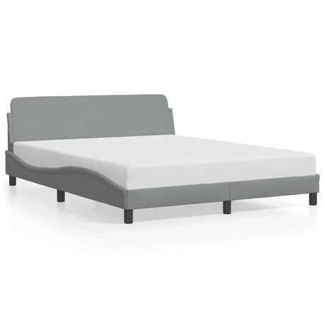 Vidaxl bedframe dover stof lichtgrijs 152x203 cm