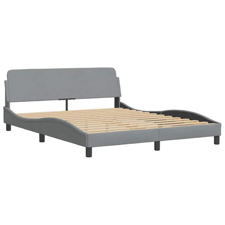Vidaxl bedframe dover stof lichtgrijs 152x203 cm
